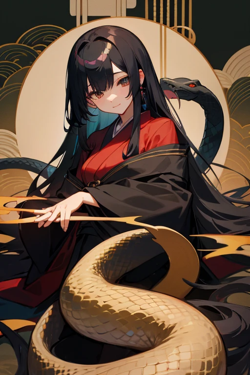 (by Miwa Komatsu:1.4),(by Yuko Higuchi:1.3),(by Miho Hirano),(masterpiece,best quality,offcial art,Beauty and aesthetics:1.2),(ultra-detailed),finely detail,best illustration,hand drawn high quality,(High contrast),(clean lines:1.3),(lineart),line drawing,(Intricate lines),ligne claire,pen and color ink drawing,simple colorful color matching,dynamic angle,(portrait,above the chest,a naked tatoo girl,solo,(She's being held captive by a giant snake:1.3) ,red eyes,slightly open lips,flat chest,Dark and scary atmosphere,(Wraparound composition),(on a mysterious night),blood,(Light and elegant color scheme),(Intricate details),(detailed background:1.2),The intricate pattern,High Resolution,Art Deco,Decorative,luxury,elegant,by Pegacon Lee,by yoshitaka amano, nsfw:2.0, breasty, full body