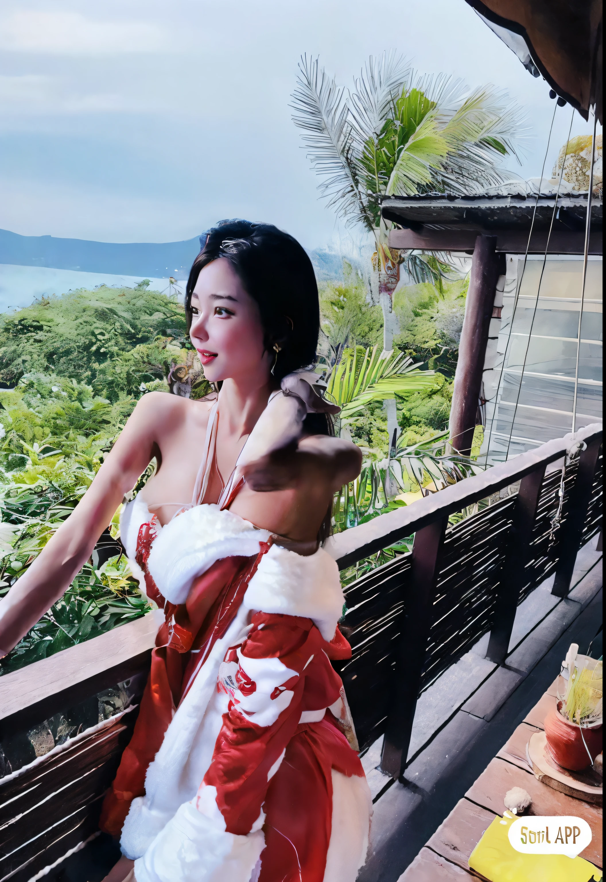 A girl in a red Christmas costume, Christmas decorations, merry christmas quality,4K,8K,A high resolution,tmasterpiece:1.2),ultra - detailed,actual:1.37,illustratio,Sparkling snow,美丽细致的眼睛,beautiful detailed lips,joyful expressions,a cheerful atmosphere,Soft golden light,vivd colour,Christmas tree,Decorative ornaments,Happy smile,Comfortable winter environment,festive atmosphere,Snow-covered landscape,delicate snowflakes,There is a cold breath in the air,Stockings hanging on the fireplace,Hot cocoa with marshmallows,carol sings,Glowing candles,excitement in eyes,HighDynamicRange,hyper HD,Studio lighting,Ultra-fine painting,Focus sharp,physically-based renderingt,Extremely detailed description,professional.