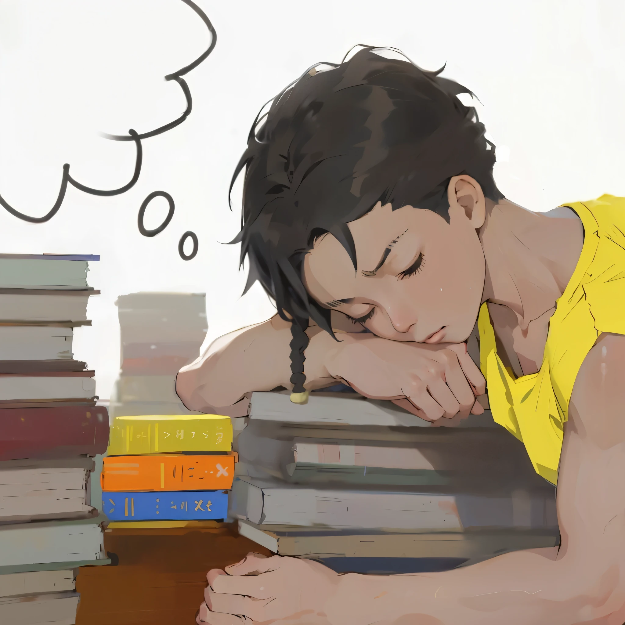 best quality、unity 8k wallpaper、Three books、Stacked Books