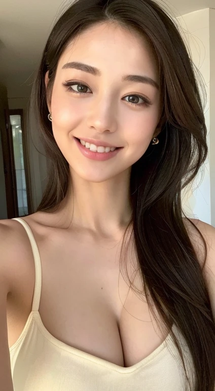 ((Best Quality, 8K, Masterpiece: 1.3)), 1girl, Slim Abs Beauty: 1.3, (Hairstyle Casual, Big Breasts: 1.2), Dress: 1.1, Super Fine Face, Delicate Eyes, Double Eyelids, Smile, Home