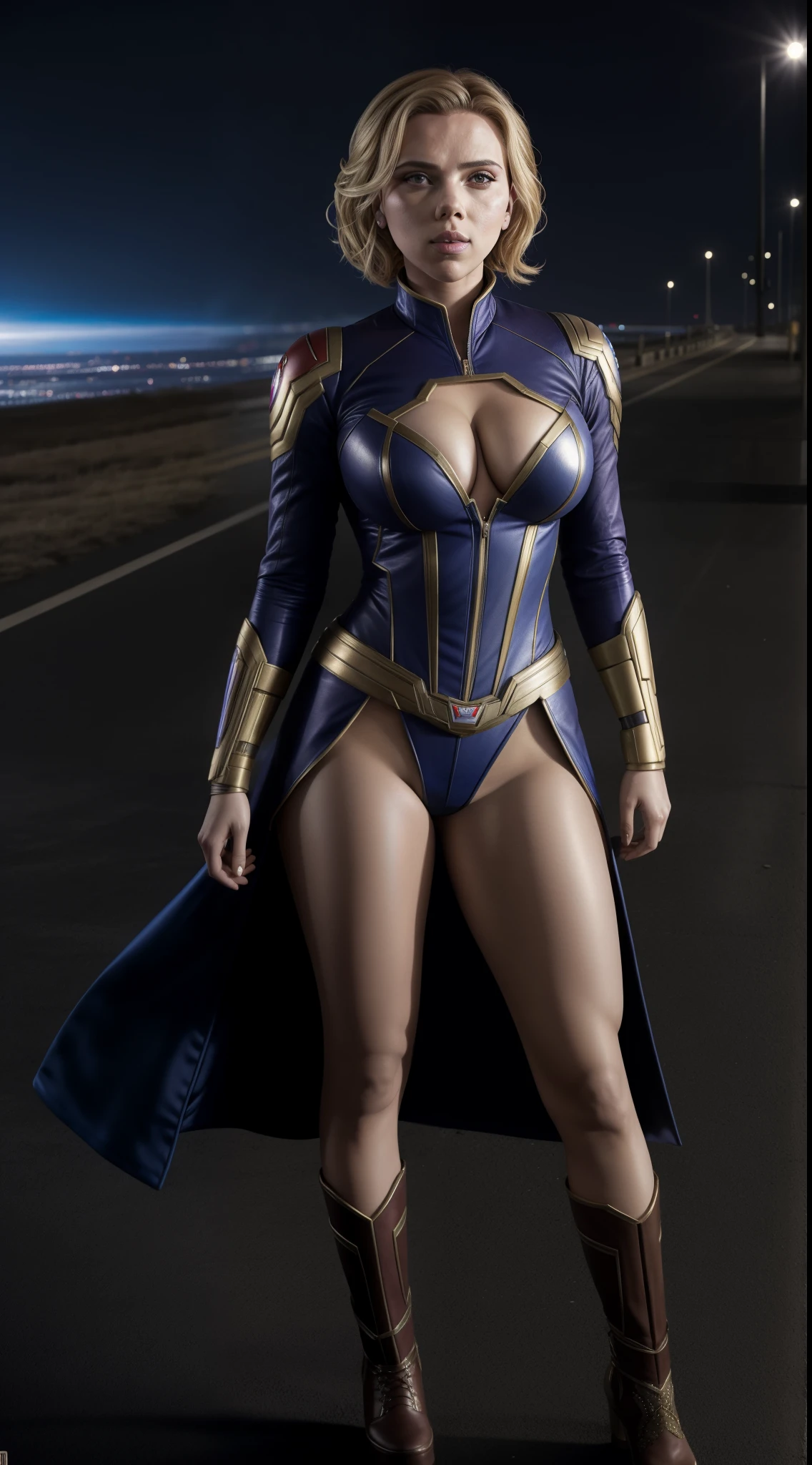 Scarlett Johansson big boobs in Susan Storm costume hottest