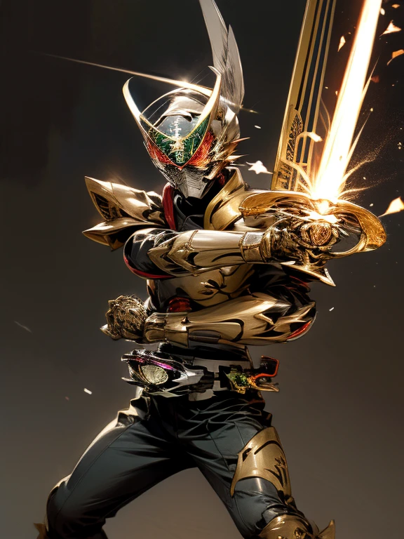 kamen rider (saber) , hero , man , armor suit (Eagle Armor Cloth), guardian , Frame background , cosmo power of fire eagle