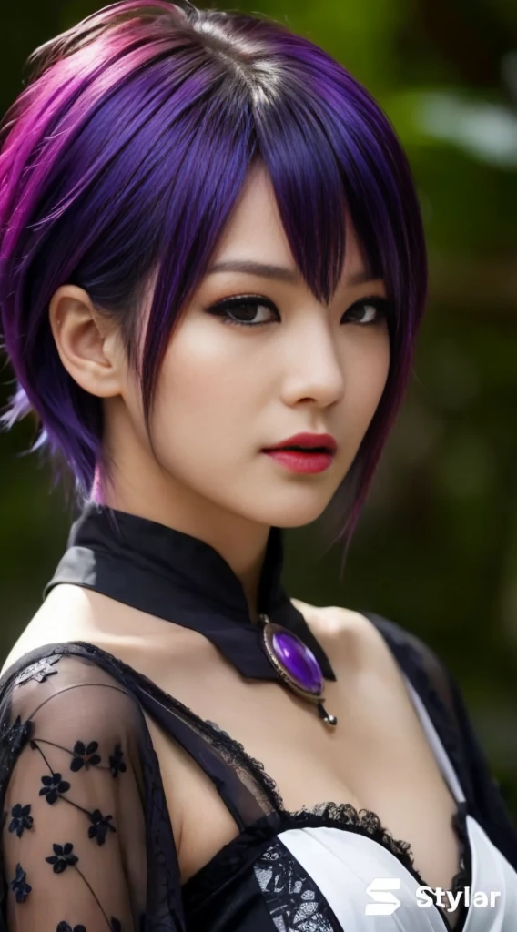 "AYANE FACE" (best quality,ultra-detalhado,Realistic:1.37), retrato, Detailed eyes and facial features, textura de pele delicada e suave, Corpo Perfeito, textura ultra realista, maquiagem perfeita, maquiagem vermelha nos olhos, batom vermelho,  expression serious, cores vivas, maquiagem vermelha em volta dos olhos, cores vivas, olhos vermelhos, maquiagem vermelha nos olhos