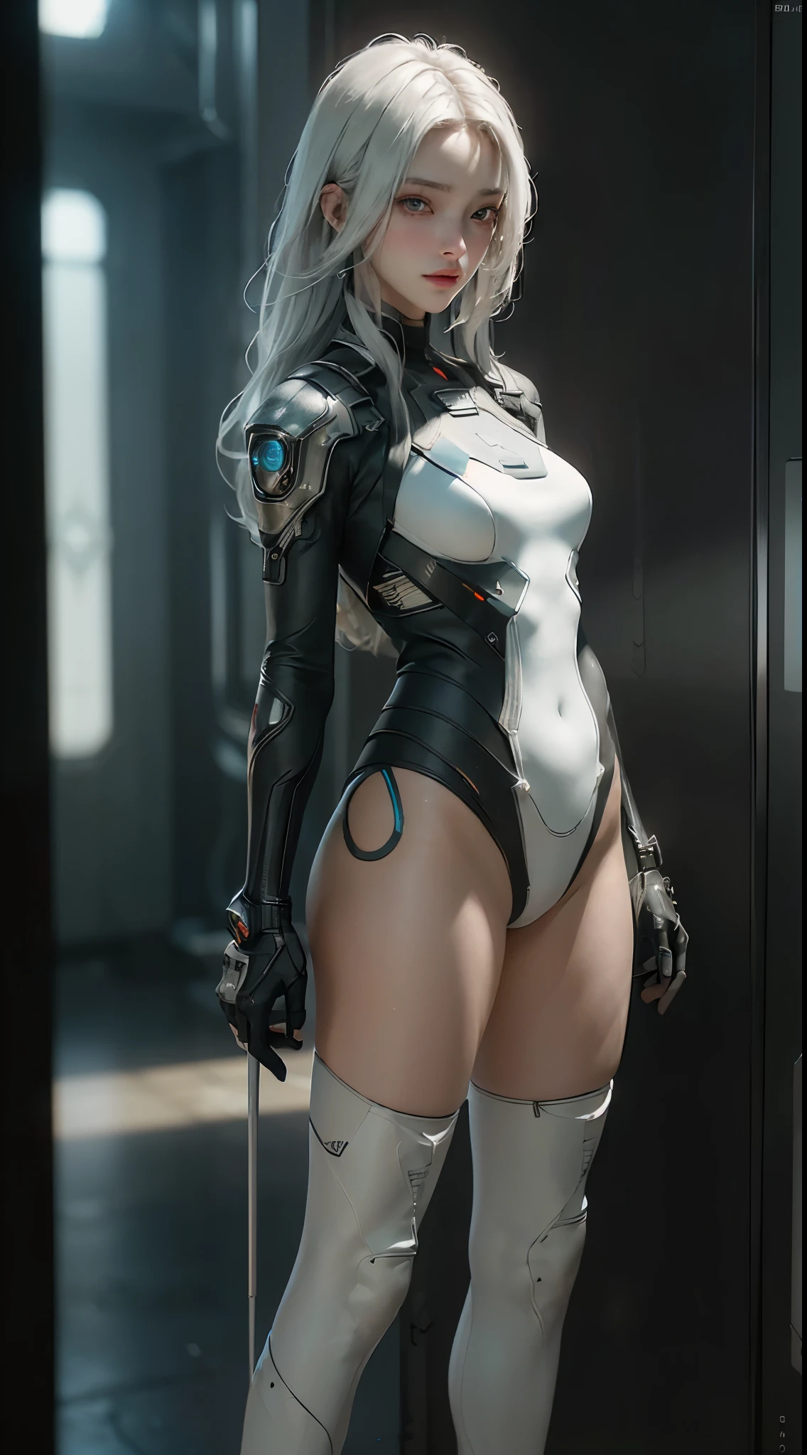 (Best Quality), ((Masterpiece), (Detail: 1.4), 3D, A Beautiful Cyberpunk Woman, HDR (High Dynamic Range), Ray Tracing, NVIDIA RTX, Super-Resolution, Unreal 5, Subsurface Scattering, PBR Textures, Post-Processing, Anisotropic Filtering, Depth of Field, Maximum Sharpness and Clarity, Multi-layer Textures, Albedo and Highlight Maps, Surface Shading, Accurate simulation of light-material interactions, perfect proportions, Octane Render, two-color light, large aperture, low ISO, white balance, rule of thirds, 8K RAW