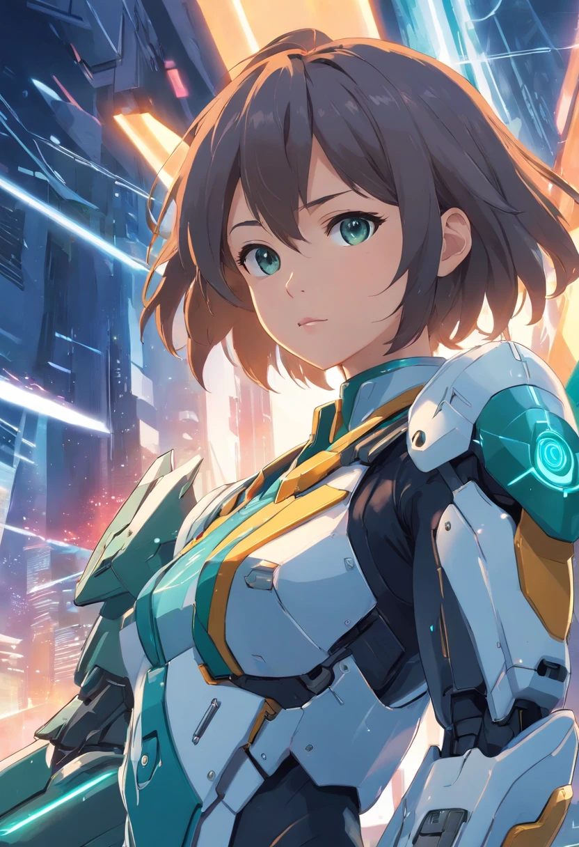 Close-up of a person wearing a suit and holding a knife, female mecha, Raiden Metal Gear, ferra white mecha, girl in mecha cyber armor, high quality digital concept art, epic sci-fi character art, epic sci-fi character art, mechanized valkyrie girl, Subtle Mecha Theme, anime mecha aesthetic