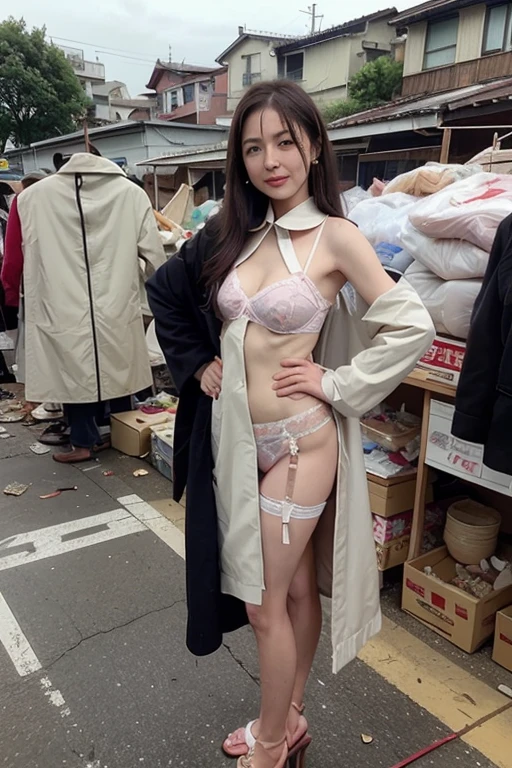 Girl Walking On The Road, City of night, Crowd in the background, Cleavage, (Small Tits:1.5、Beautiful cherry-colored areola、Erect nipples、Narrow waist、Small butt、Shaved), Beautiful Face, Beautiful Lips, Purple Bikini, Mash BC, Elbow hand pockets, fur trimmed gloves, Fur-trimmed legwear, Fur collar, Fur trim, O-ring, Purple gloves, Purple knee socks, Wolf Year, smile, high quality, masterpiece, Professional Lighting, Smooth focus, sharp, 8k wallpaper, Cute pose, Crowded background, software、Wearing a cat ear headband、Shooting from the front