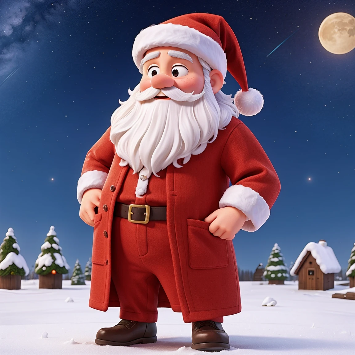 Christmas poster design。Lovely Santa。Merry Christmas.