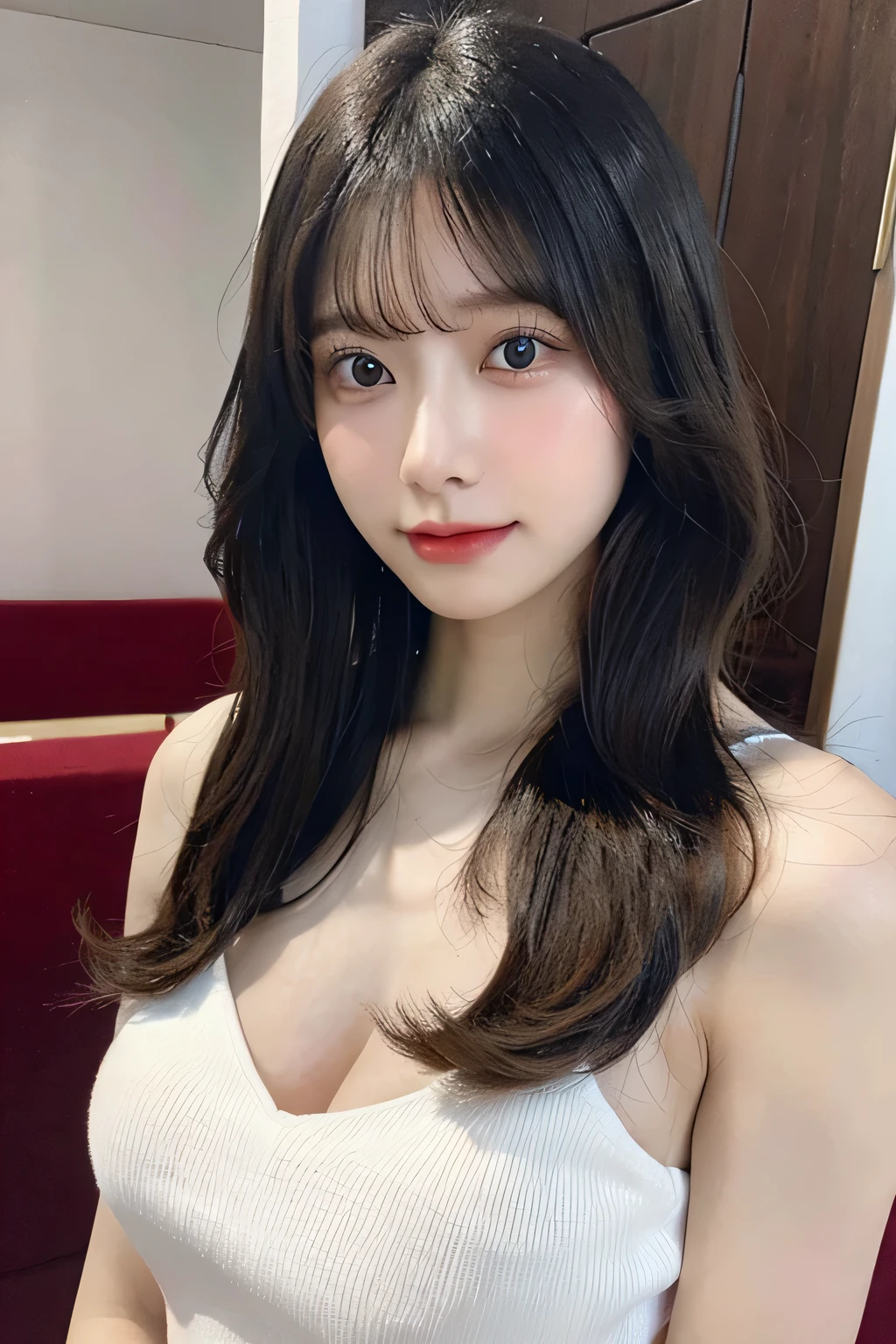 Semi-nude beauty,white skinned,frontal photos,upper body photos,Oh really