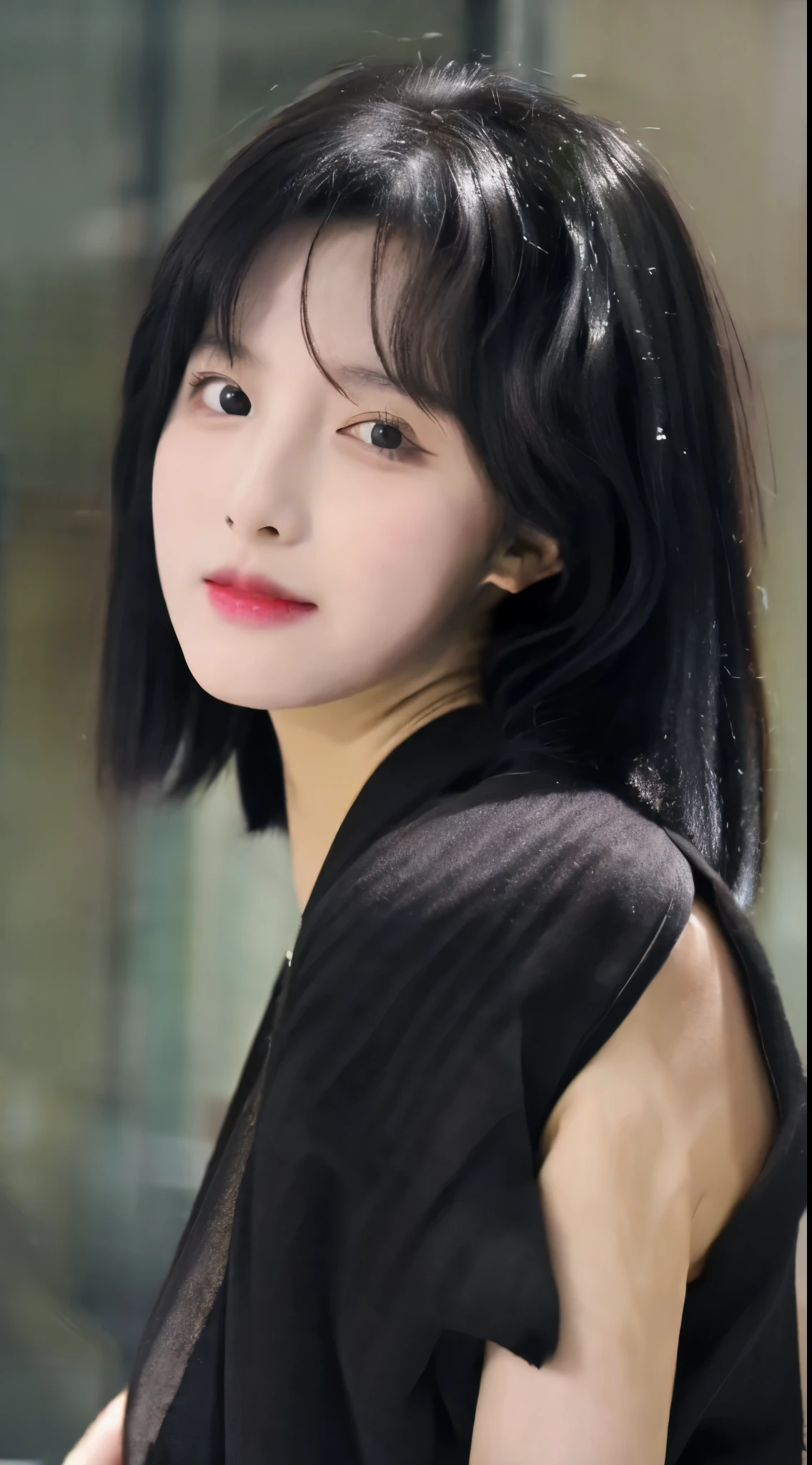 Korean young woman with black bob hair、Korean Makeup、proud、Sexy atmosphere、Dignified
