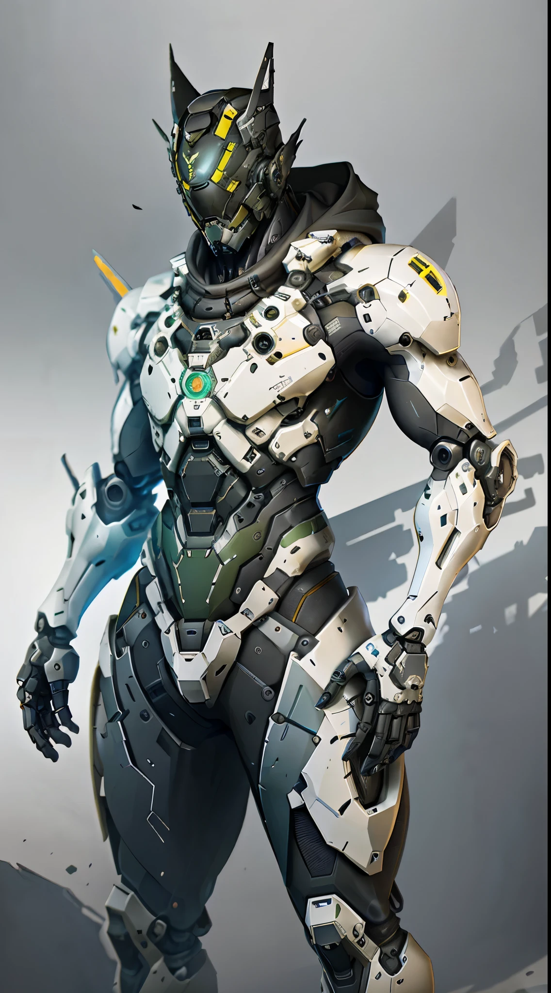 there is a robot with a sword and a helmet on, painterly humanoid mecha, benedick bana, high quality warframe fanart, mecha human, mecha art, detailed warframe fanart, alexandre ferra white mecha, epic sci - fi character art, warframe fanart, epic sci-fi character art, mecha inspired