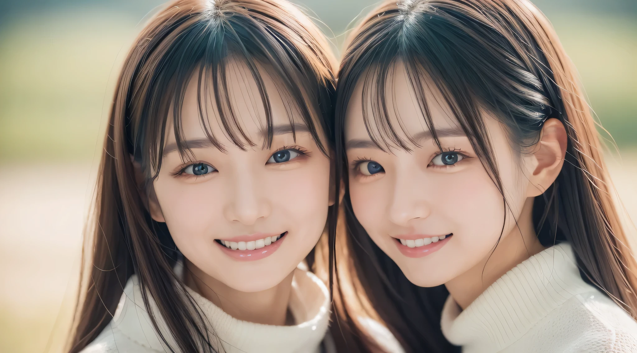 (tmasterpiece, Best quality, looking at viewert:1.4), close up, RAW photos, Ridiculous resources, 8K, 85mm, Complex, white highnecksweater, (ssmile:0.2)