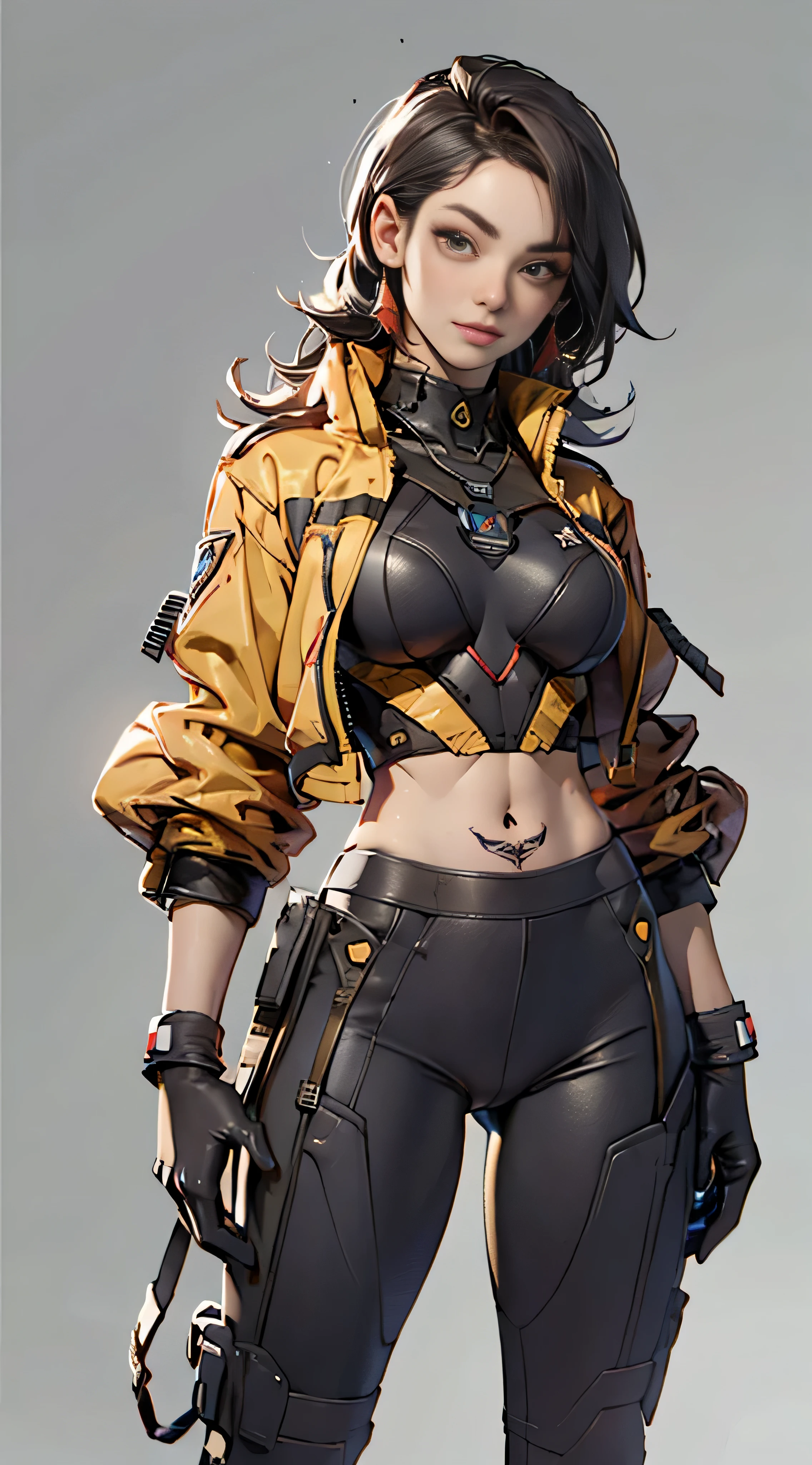 (((Best quality at best: 1.4))),(无与伦比的tmasterpiece), (hyper HD),(Hyper-realistic 8k CG)、(深色the hair) ((( body))), (((1 girl in))), 25-year-old American soldier with perfect body,,Beautiful and well-groomed face,muscular body:1.2,detailed solid color jacket, (Pictures from head to thighs), Complex equipment, Dark Green,long trousers,Close-fitting clothes are dark,With white stars and off-white stripes,,,,,Metal electronic parts for armor, Poison tattoos )(tmasterpiece, Best quality at best at best,:1.2), 1 Sister, (Alone:1.3), The upper part of the body, white shirt, short- sleeved, , (dead, actual, reallife, Abnormally big breasts, Best-aesthetic, new, newest, Best quality at best at best, tmasterpiece:1.2), Soft_lamplight, Soft_skin_ton, femele_the hair, (白ackground with, Background with,:1.2),