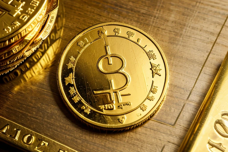 real gold coin brazil currency money icon sign or symbol business and financial exchange