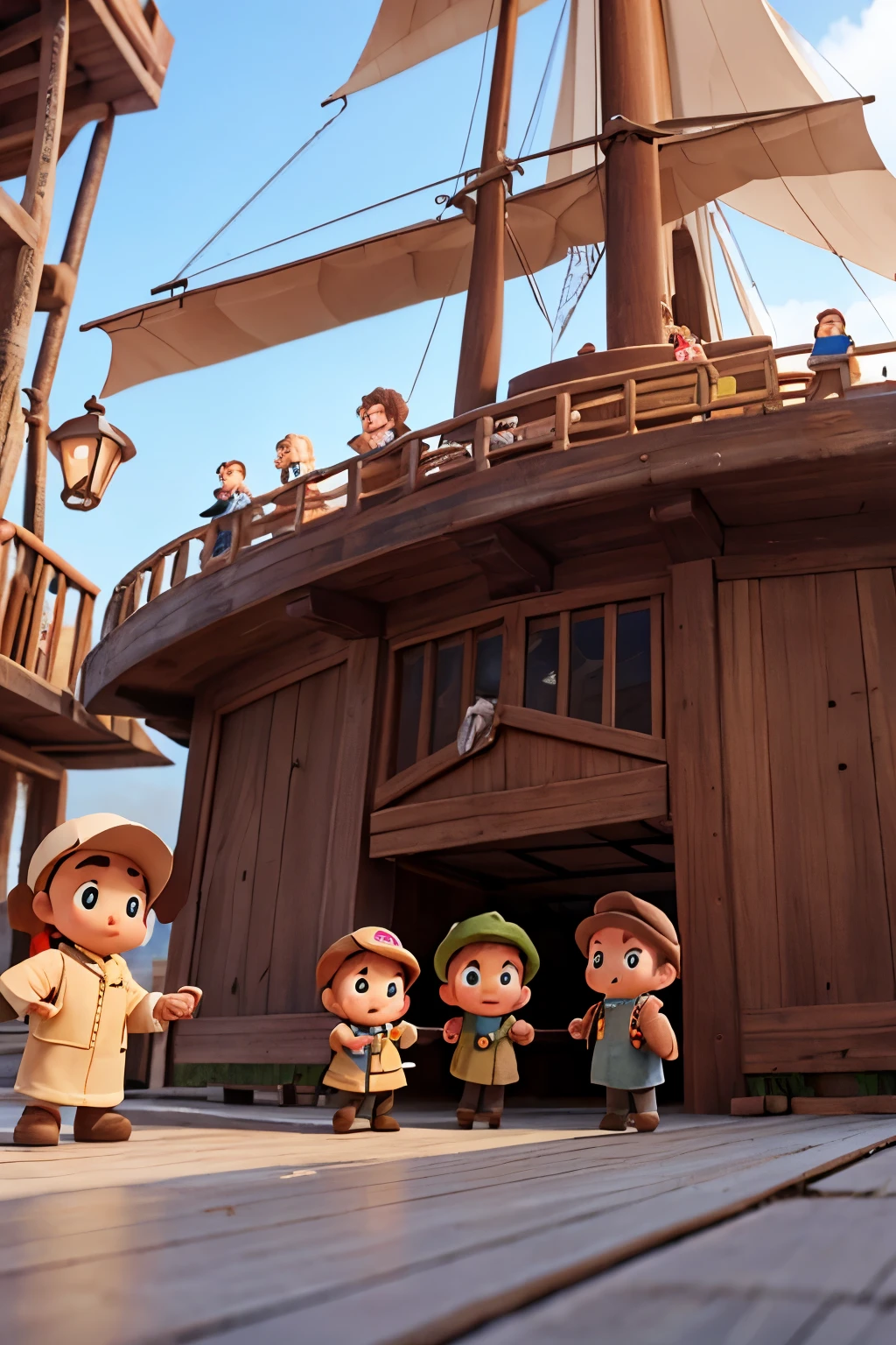 A group of little explorers are visiting the Shipbuilding Museum