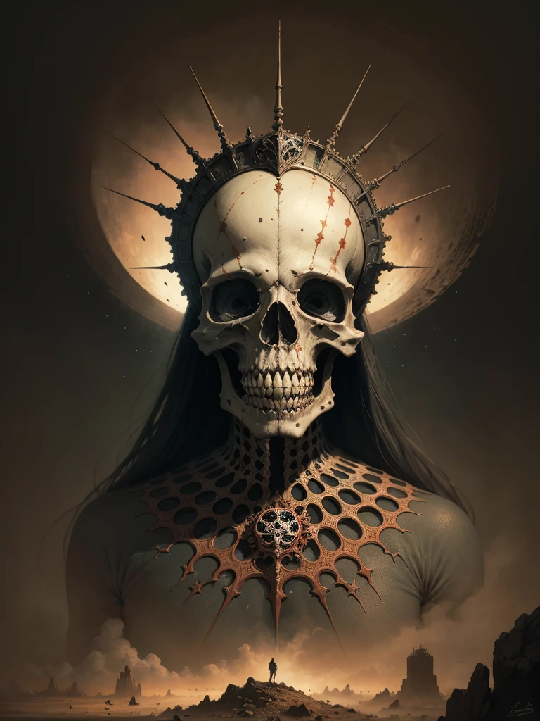 MEMENTO MORI PAINTING BY zdzisław beksiński.