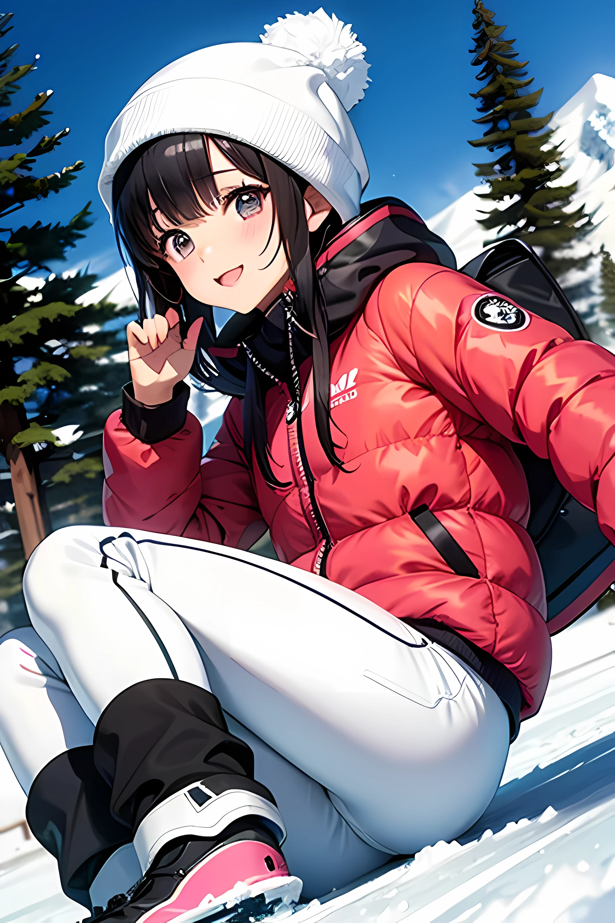 Glossy、a beauty girl、kawaii、Gentle、Charming、Winters、Snowboard Wear