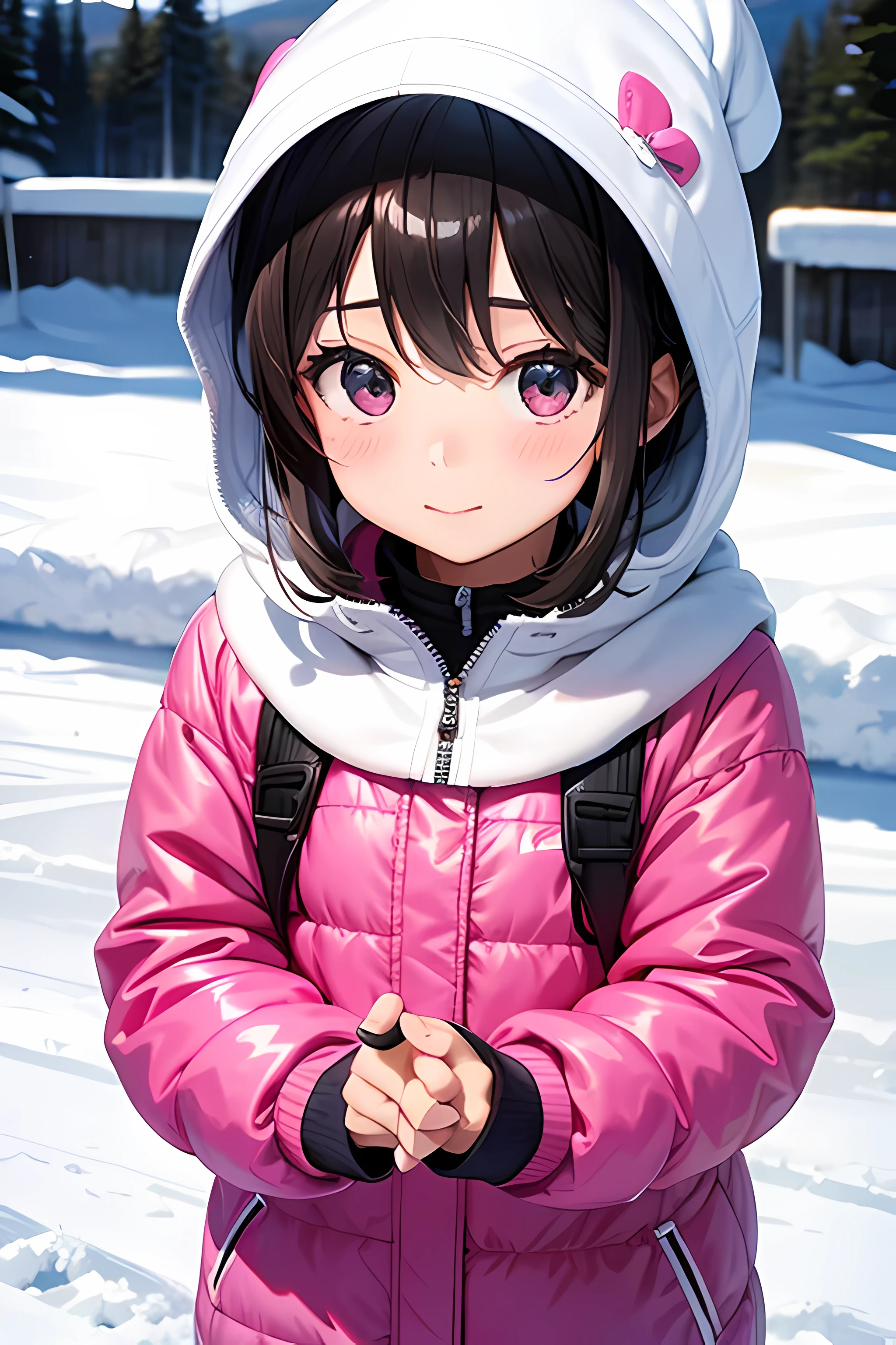 Glossy、a beauty girl、kawaii、Gentle、Charming、Winters、Snowboard Wear