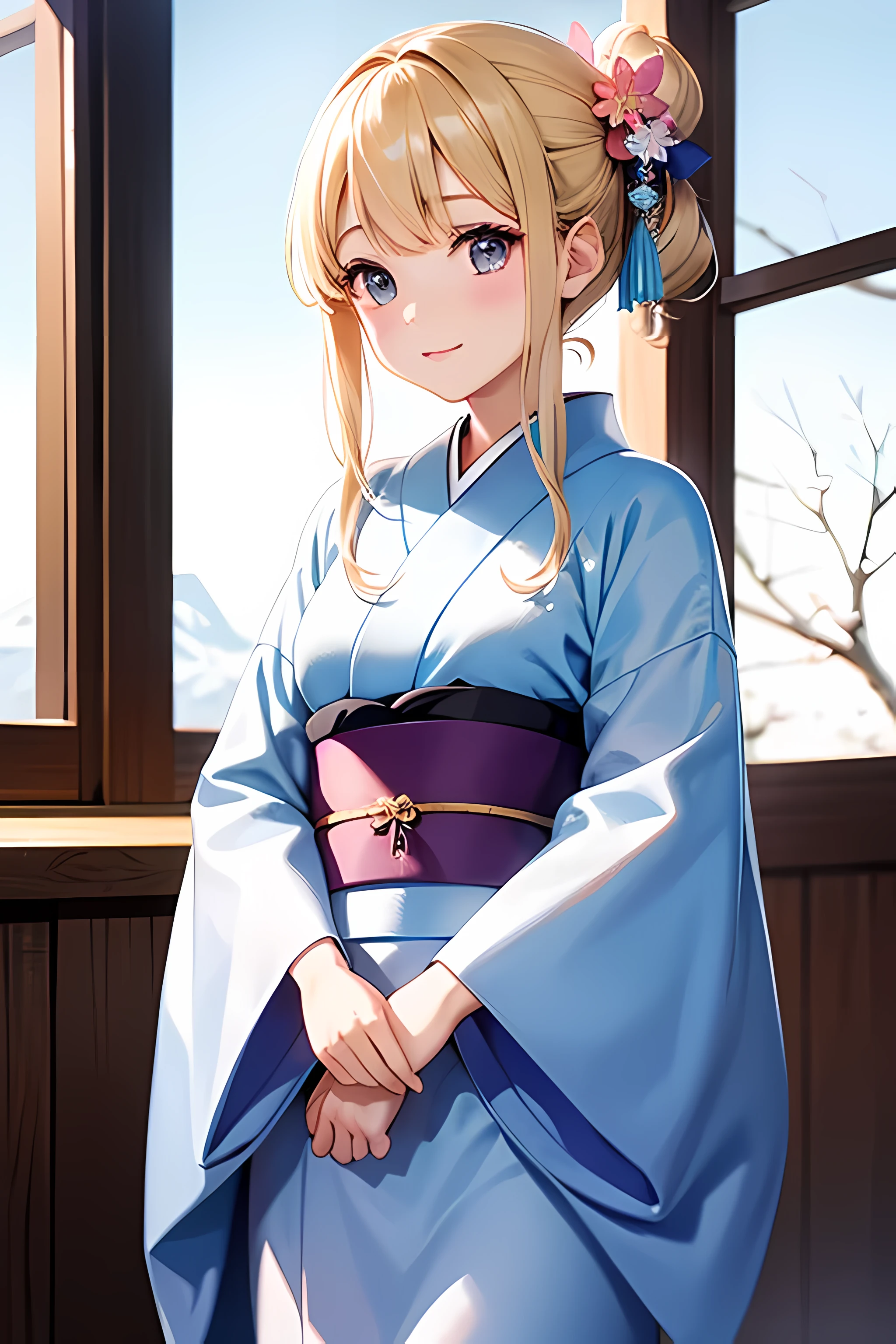 a beauty girl、kawaii、Gentle、Charming、Winters、knit、Makes your skin glow and firm、Kimono