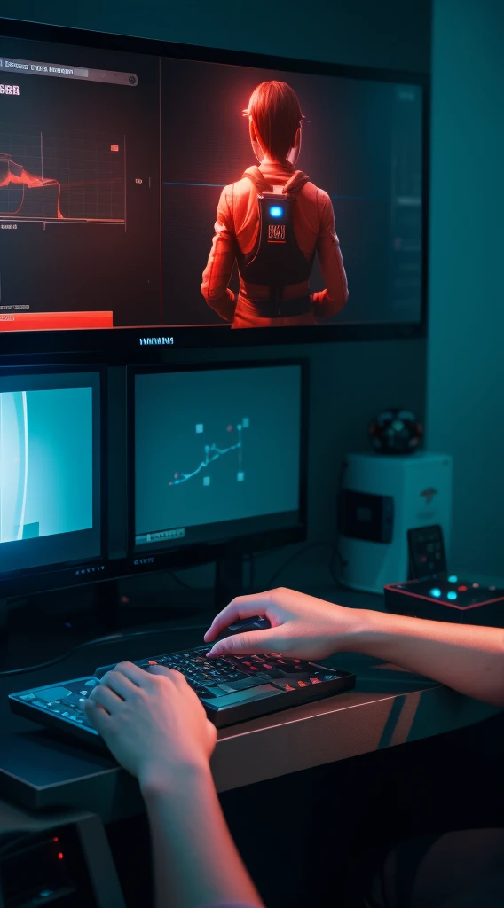 "Utilizing in-game sensors on the computer screen while playing games for an immersive gaming experience."