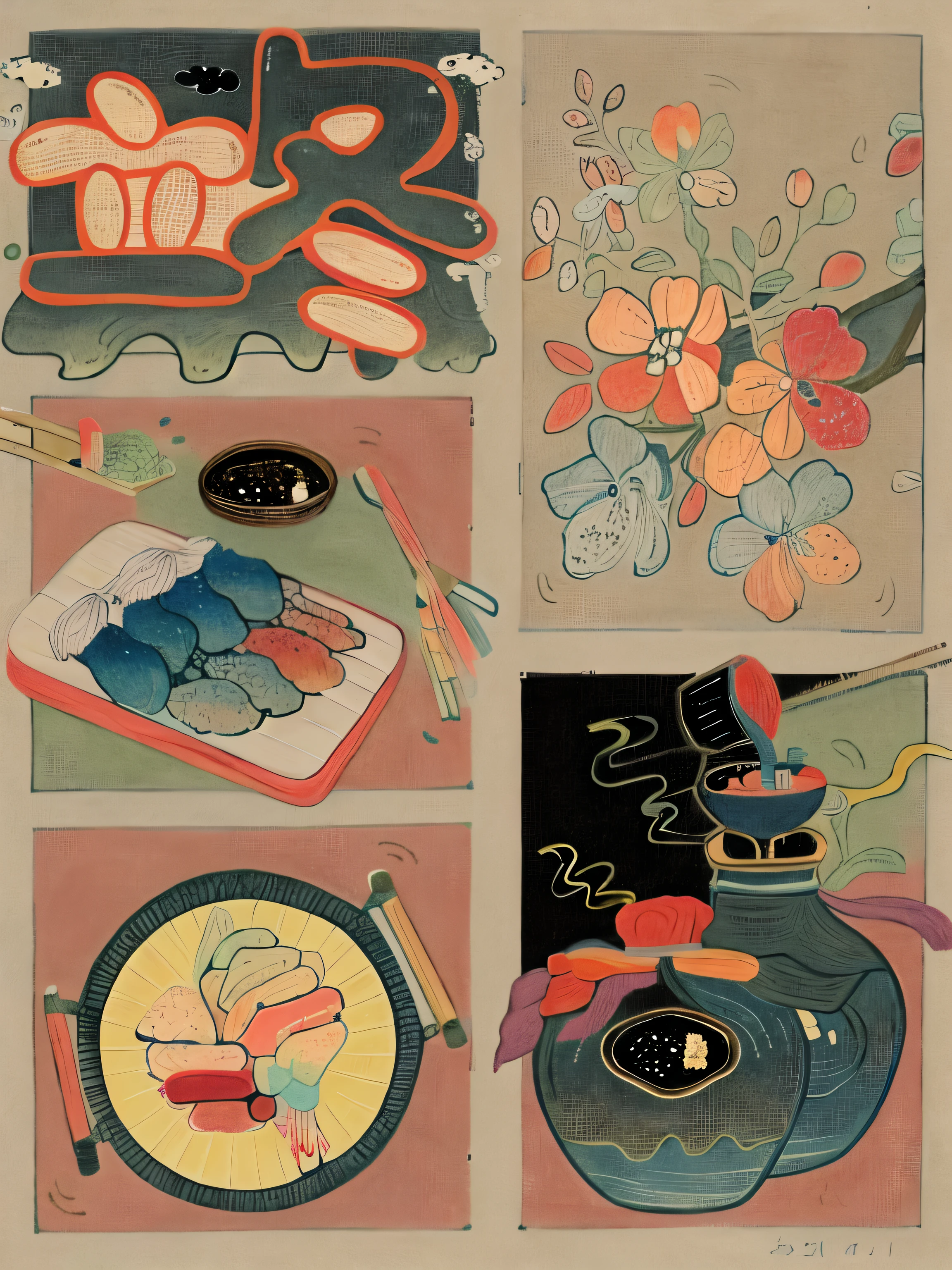 Add color japanese painting style 2k pictures