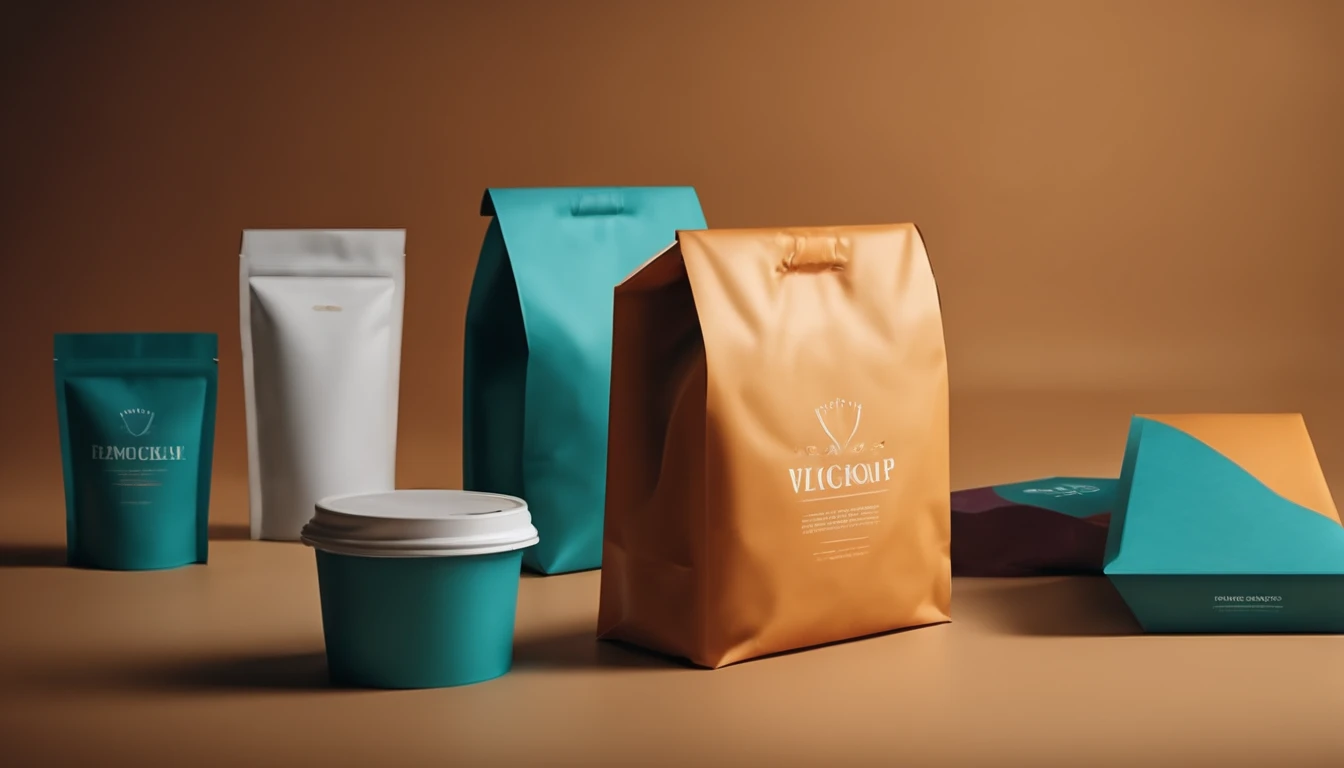 a detailed shot of a blank packaging mockup, with crisp folds and vibrant colors that showcase the potential for eye-catching product branding and design