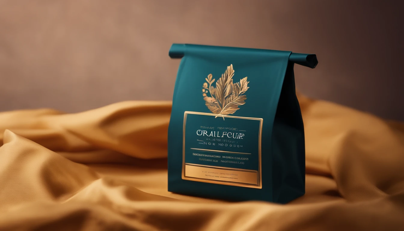 a detailed shot of a blank packaging mockup, with crisp folds and vibrant colors that showcase the potential for eye-catching product