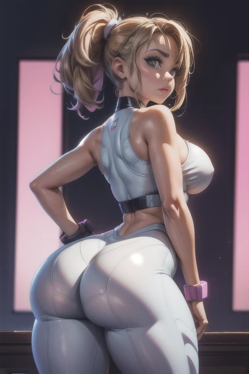 , pretty, beautiful Riley Reid in a  spandex costume, (((curvy accentuated booty))), (((Slim Thick))), (((Skinny))), ((((Ultra Detailed)))), (((Photorealistic))), 8K, exteriors