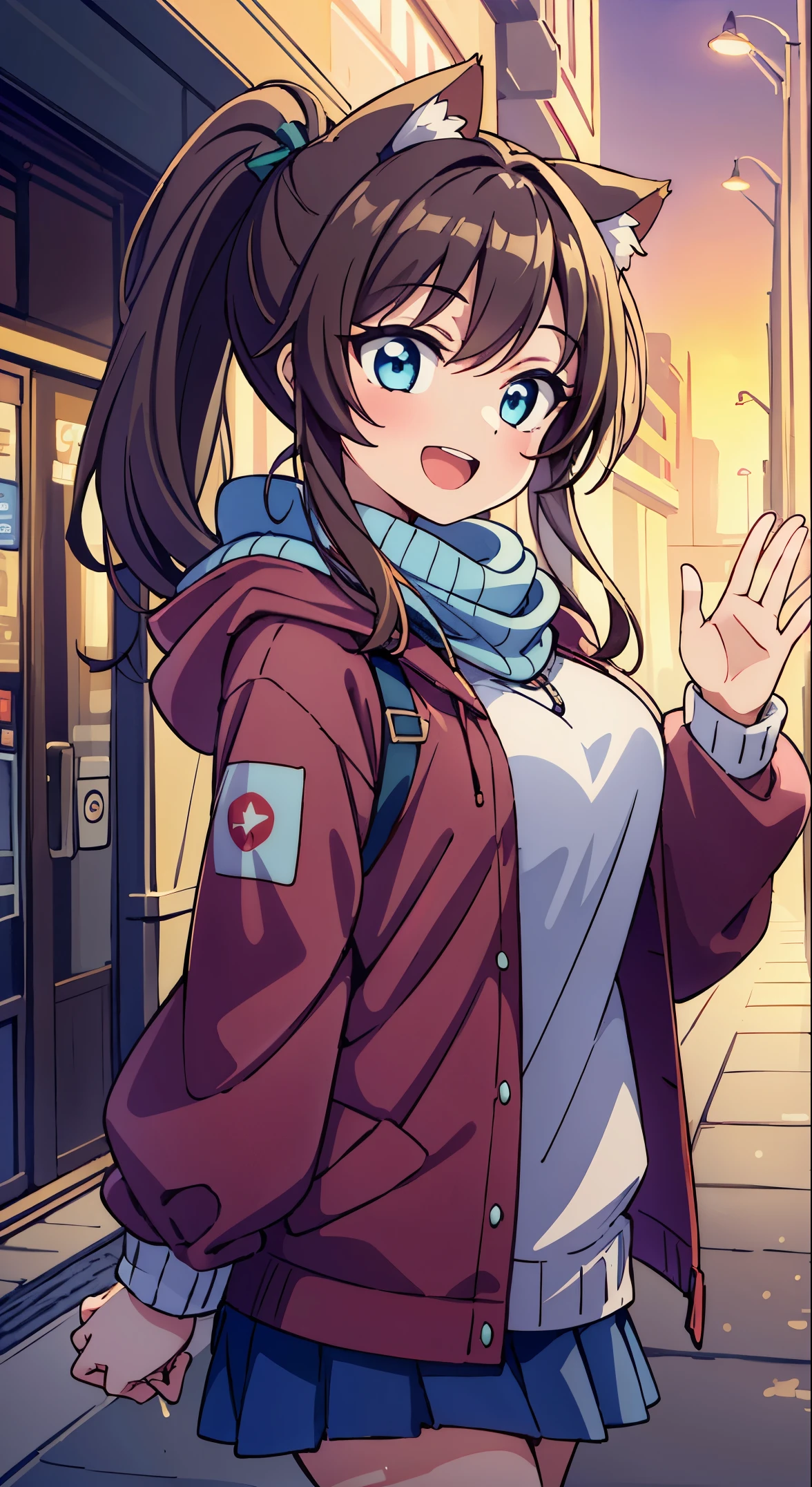 (masterpiece, Transparent air, Transparent eyes,Best Quality, Perfect Anatomy, High quality:1.4), absurderes, absolutely resolution, unbelievable Ridiculous, hight resolution, ultra-detailliert, Official art, Unity 8k壁纸, Kinetic typography,nice hand, Perfect hands, Detailed beautiful hands, Large_filesize, fulcolor, hight resolution, symmetric, exceptional, Best aesthetic, newest, Anime, very beautiful detailed body,The hair,faces,The eye,
BREAK,



1 beautiful girl, ( girl), Very detailed, colourfull, highest details, BREAK, (Huge breasts: 1. 2), Clear skin, Beautiful skin, Shy skin, 1 beautiful girl, (Brown hair:1.75), (Cat ears, Ponytail, medium-Long hair: 1. 2), (Light blue eyes, long eyelashes, Double eyelids: 1. 2),Solo,gleaming skin, Clear skin, Beautiful skin,(best quality face),(Top quality glowing eyes),(The best smile,:D:1.45),

BREAK,Quilted Puffer Coat with Faux Fur Hood,
A knee-length quilted puffer coat in a neutral color like olive or navy,
Faux fur-lined hood for added warmth and style,
Wear with a chunky knit scarf and knee-high boots for a winter-ready outfit,
BREAK

BREAK,(morning), The girl is breakdancing on the city street,(The city at night is wrapped in beautiful flowers of light. This light illuminates the buildings and streets of the city, dispelling the darkness. The flowers of light brighten people’s hearts and bring hope and joy. This scene is a symbol of beauty and hope, a moving moment.)depth of fields,

BREAK,wakame,wakame,wakame,(Cowboy Shot:1.4),

BREAK,(Blurry background:1.3),(absurderes, hight resolution, Super Detail Art),cel shading,Clear Color, Lonely optical effect, Beautiful pictures, Bright glow, mystic atmosphere,(Close-up of girl:1.1), Mystical light particle effect,manga influence, clean line drawings,
