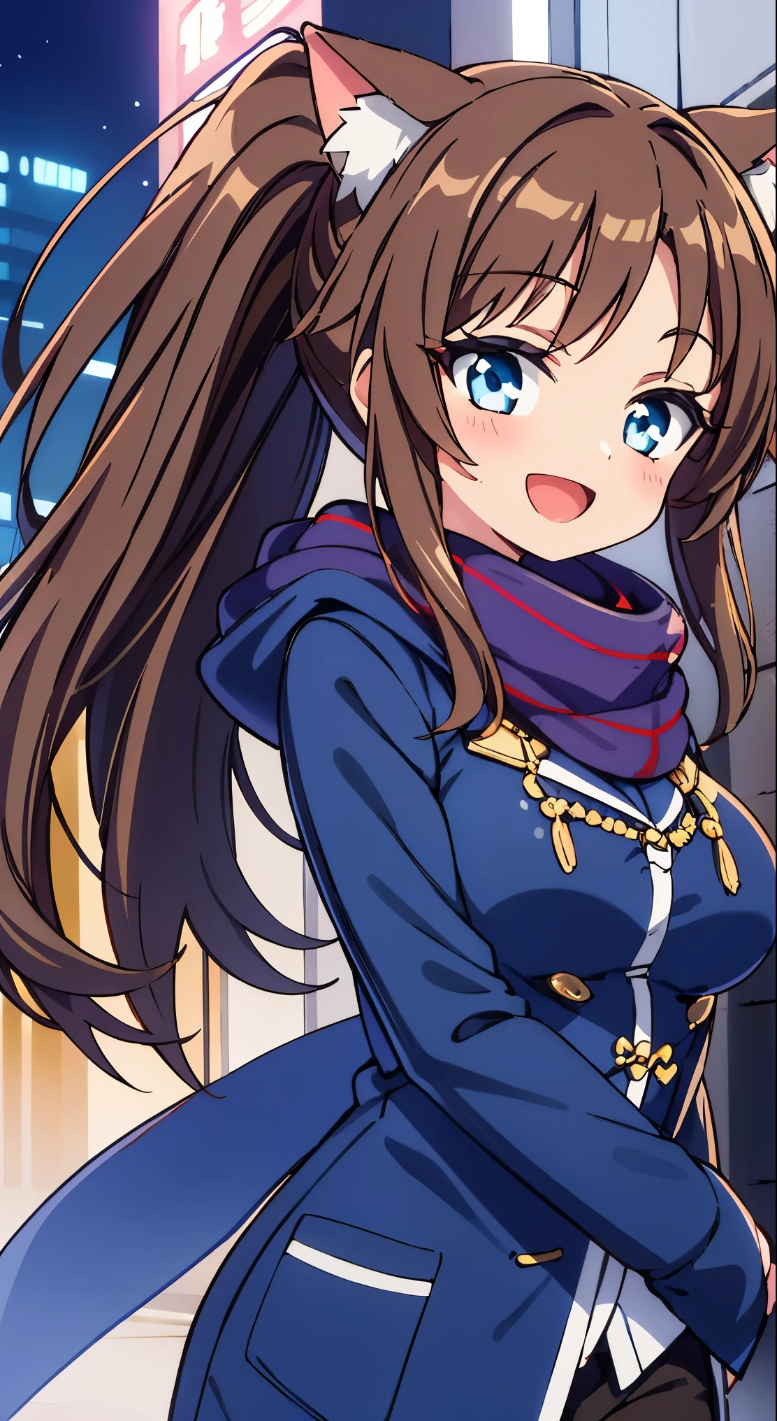 (masterpiece, Transparent air, Transparent eyes,Best Quality, Perfect Anatomy, High quality:1.4), absurderes, absolutely resolution, unbelievable Ridiculous, hight resolution, ultra-detailliert, Official art, Unity 8k壁纸, Kinetic typography,nice hand, Perfect hands, Detailed beautiful hands, Large_filesize, fulcolor, hight resolution, symmetric, exceptional, Best aesthetic, newest, Anime, very beautiful detailed body,The hair,faces,The eye,
BREAK,
1 beautiful girl, (17 years old girl), Very detailed, colourfull, highest details, BREAK, (Huge breasts: 1. 2), Clear skin, Beautiful skin, Shy skin, 1 beautiful girl, (Brown hair:1.75), (Cat ears, Ponytail, medium-Long hair: 1. 2), (Light blue eyes, long eyelashes, Double eyelids: 1. 2),Solo,gleaming skin, Clear skin, Beautiful skin,(best quality face),(Top quality glowing eyes),(The best smile,:D:1.45),
BREAK,Quilted Puffer Coat with Faux Fur Hood,
A knee-length quilted puffer coat in a neutral color like olive or navy,
Faux fur-lined hood for added warmth and style,
Wear with a chunky knit scarf and knee-high boots for a winter-ready outfit,
BREAK
BREAK,(morning), The girl is breakdancing on the city street,(The city at night is wrapped in beautiful flowers of light. This light illuminates the buildings and streets of the city, dispelling the darkness. The flowers of light brighten people’s hearts and bring hope and joy. This scene is a symbol of beauty and hope, a moving moment.)depth of fields,
BREAK,wakame,wakame,wakame,(Cowboy Shot:1.4),
BREAK,(Blurry background:1.3),(absurderes, hight resolution, Super Detail Art),cel shading,Clear Color, Lonely optical effect, Beautiful pictures, Bright glow, mystic atmosphere,(Close-up of girl:1.1), Mystical light particle effect,manga influence, clean line drawings,