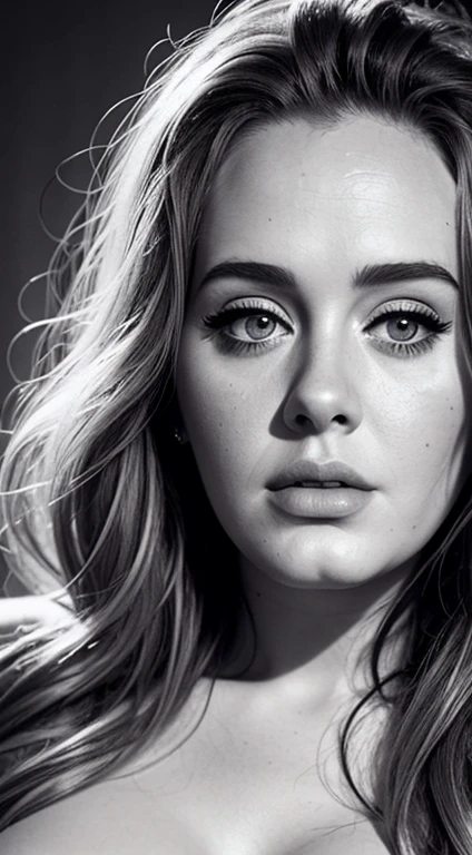 adele (sharp focus:1.2), photo, attractive young woman, (beautiful face:1.1), detailed eyes, luscious lips, (glittery eye makeup:0.85), (medium breasts:1.0), (hourglass body:1.2), (bob hair:1.2), wearing (body suit:1.2) in a (cityscape:1.2). (moody lighting:1.2), depth of field, bokeh, 4K, HDR. by (James C. Christensen:1.2|Jeremy Lipking:1.1).