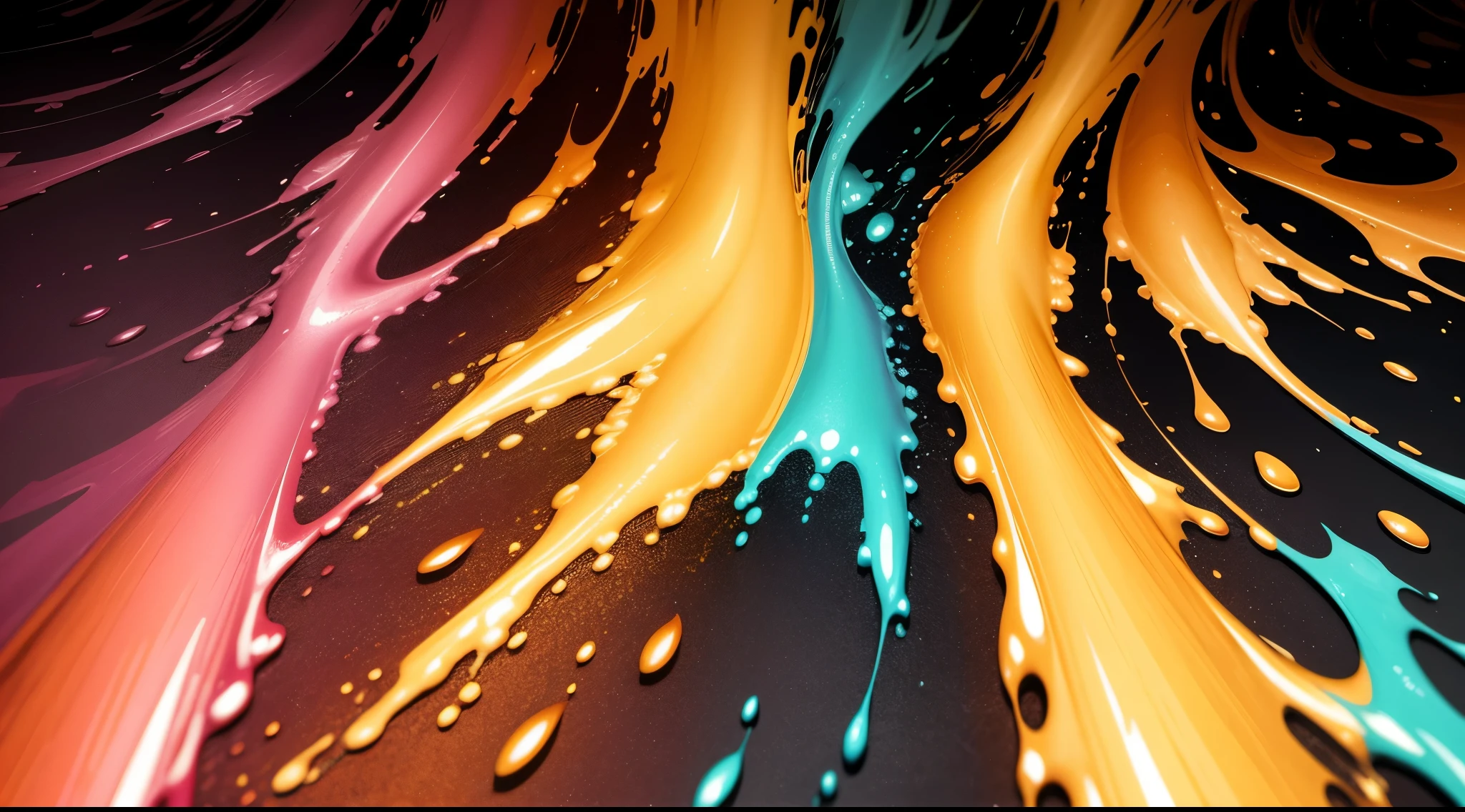 liquid explosion vibrant and beautiful colors. fire and smoke and shine. ouro e prata cintilantes