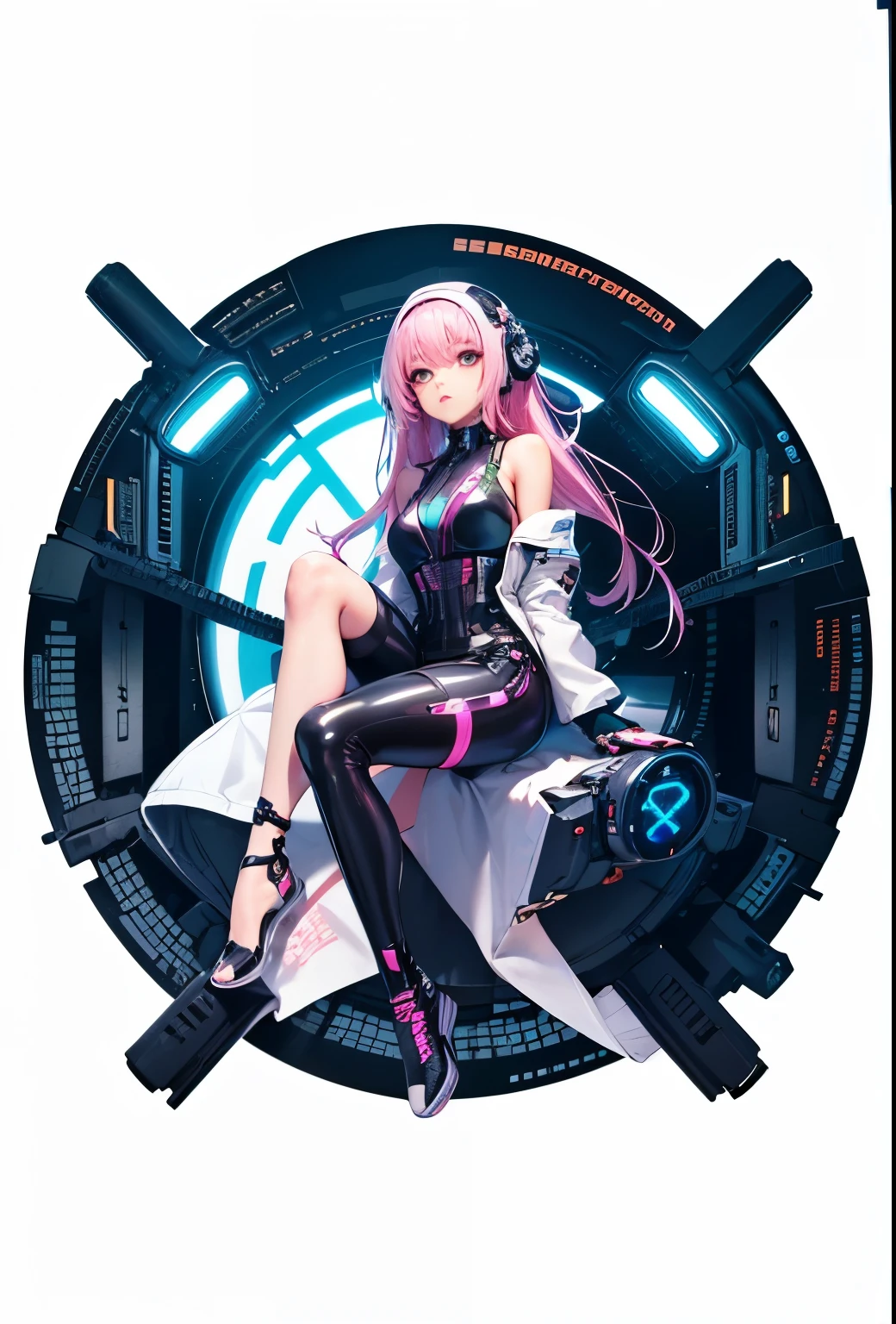 Full body like,Anime girl with pink hair and futuristic costume in the city, Hyper-realistic cyberpunk style, cyberpunk anime girl, Digital cyberpunk anime art, dreamy cyberpunk girl, Anime style. 8K, female cyberpunk anime girl, digitl cyberpunk - anime art, portrait anime space cadet girl, the cyberpunk girl portrait, beautiful cyberpunk girl face, anime styled 3d, photorealistic anime girl rendering,(RAW photo:1.2),camel-toe,Hollow-out on,sweat leggs,White liquid, Smooth pink skin, shiny metallic glossy skin, Shiny, spread their legs M-shaped legs,angry look,sullenness,Irritated,white liquid all over body,Full body like