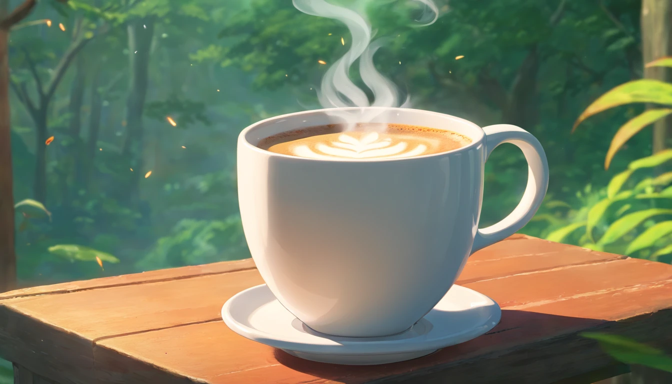 a close-up shot of a blank coffee mug mockup, with steam rising from a freshly brewed cup, evoking a sense of warmth and comfort associated with personalization and customization