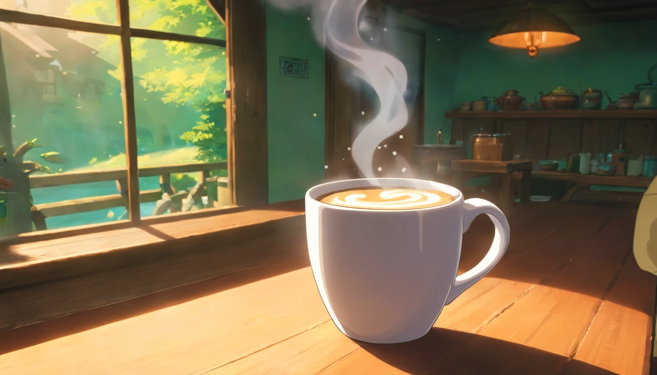 a close-up shot of a blank coffee mug mockup, with steam rising from a freshly brewed cup, evoking a sense of warmth and comfort associated with personalization and customization