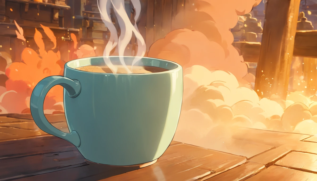 a close-up shot of a blank coffee mug mockup, with steam rising from a freshly brewed cup, evoking a sense of warmth and comfort associated with personalization and customization