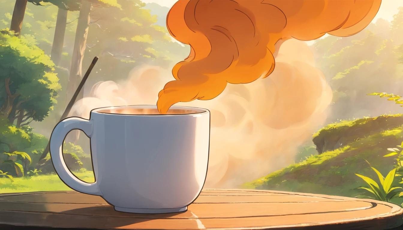a close-up shot of a blank coffee mug mockup, with steam rising from a freshly brewed cup, evoking a sense of warmth and comfort associated with personalization and customization