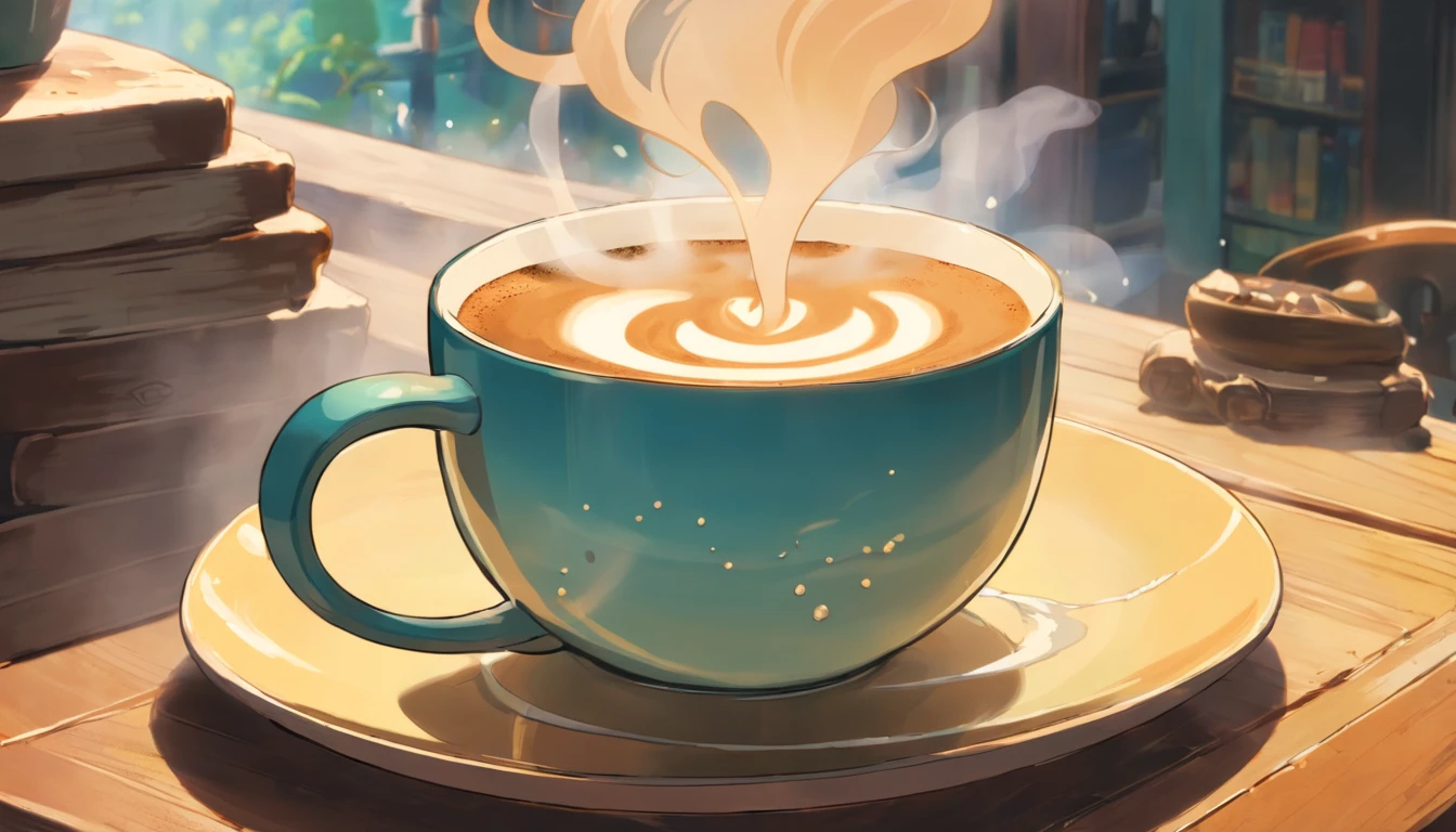 a close-up shot of a blank coffee mug mockup, with steam rising from a freshly brewed cup, evoking a sense of warmth and comfort associated with personalization and customization