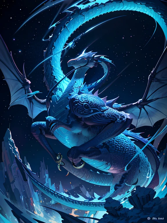 Many islands々floating in the blue sky、dragon is flying, 城市, Fantasia, Extreme details, Realistic light, Magnificent composition, (intricate-detail), (intricate designs, ultra-detailliert:1.2), art  stations, (​masterpiece, top-quality), Ulutra HD, 32k --v 6