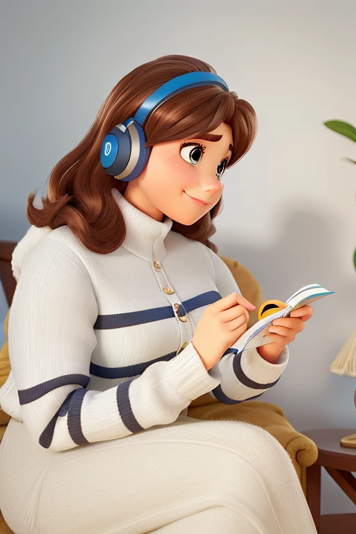 uma mulher, estilo disney pixar, alta qualidade, melhor qualidade