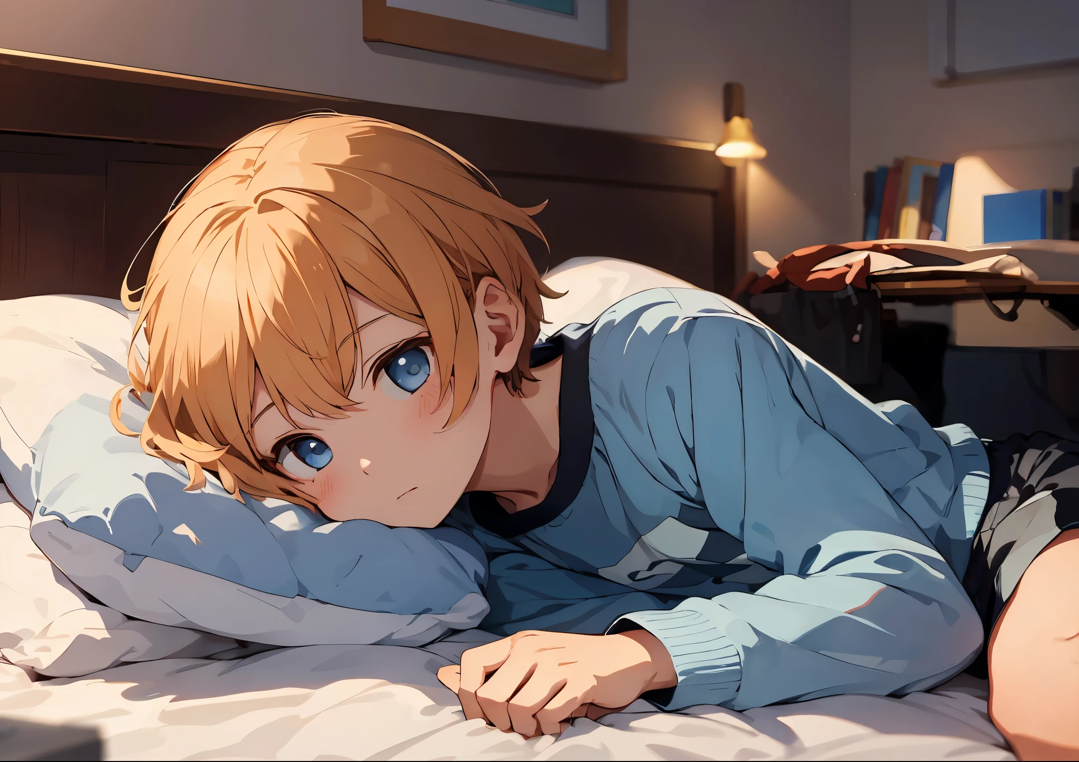 1 boy,,sleep in the room