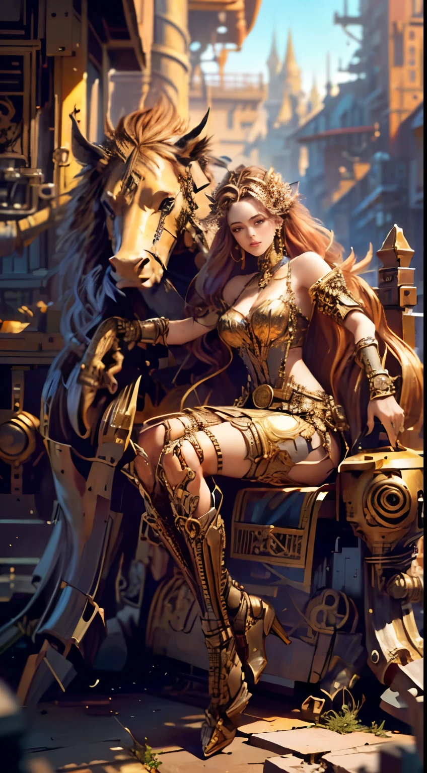 A handsome male lion，Beautiful mane，The background of the screen is changed to starry sky，dream magical