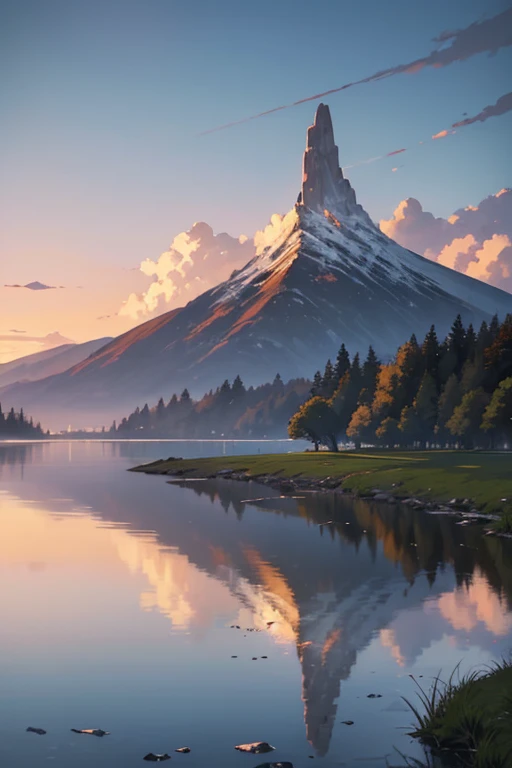 Painting of field lake with mountains as background, Anime countryside landscape, Anime landscapes, Anime landscapes, attack on titan scenery, Anime beautiful peaceful scene, 美丽的Anime landscapes, Screenshot of the 2012 animation, atmospheric anime, beautiful anime scenes, anime movie backgrounds, epic landscapes, anime atmospheric
