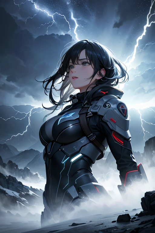 (best quality,4k,8k,highres,masterpiece:1.2),ultra-detailed,(realistic,photorealistic,photo-realistic:1.37),mountainous field with beams of light, interdimensional lightning, volumetric lightning, plasma-like lightning arcs, explosive lightning spells, sky collapsing, reduced volume, upper volume lightning, a bit of lightning, souls emerging from portals, cinematic lightning and colors, detailed lighting and thunder, dramatic volumetric lightning
