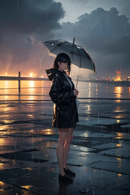 (best quality,4k,8k,highres,masterpiece:1.2),ultra-detailed,(realistic,photorealistic,photo-realistic:1.37),heavy rain in the sky,pouring rain,rain aesthetic,It rained heavily,pouring down,rainfall,heavy rain,very heavy rain,and it's raining,rainy background,raindrops on the ground,rainstorm!!!!,heavy rain,very heavy rain, and it's raining at night