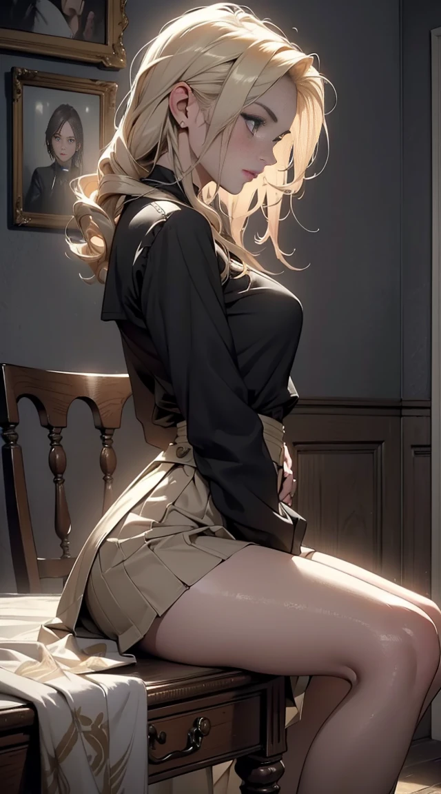 1female,((solo)), 16 years old,熟妇,mature,Bigchest,Big breasts Thin waist,long leges,Raised sexy,Pornographic exposure, 独奏,(Background with:in the office, at night, night city view) She has very long blonde hair,lie on the couch,Sweat profusely,drenched all over the body,seen from the front, hair straight, mostly cloudy sky,(((tmasterpiece),(Very detailed CG unity 8K wallpaper),best qualtiy,cinmatic lighting,detailed back ground,beatiful detailed eyes,Bright pupils,(Very fine and beautiful),(Beautiful and detailed eye description),green eyes,ultra - detailed,tmasterpiece,)),facing at camera,(The upper part of the body),A high resolution,ultra - detailed),revealing breasts,Bare genitalia, Bulge,legs are open,sexyposture,Camel toes,Flushed complexion,Open-mouthed,frontage,office lady,(Wearing:lose transparent t-shirt,miniskirt, stocking,garter belt, high heels),Full body photo,Show shoes