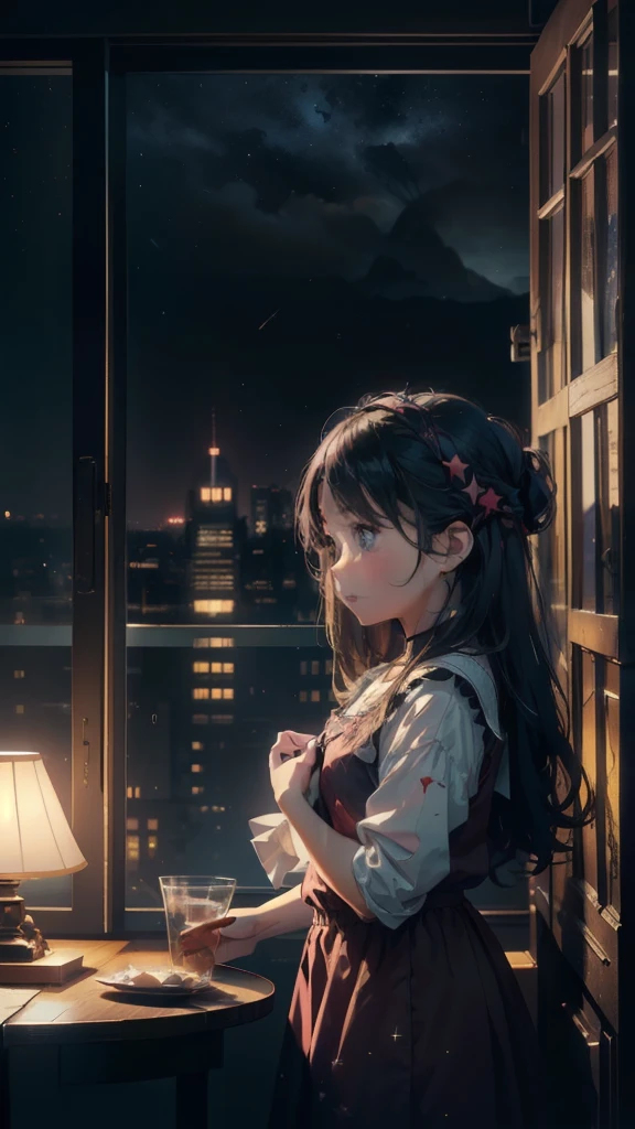 two ***********s girls in a room, soft light,star-sky-through-window,night city lights background,(best quality,4k,8k,highres,masterpiece:1.2),ultra-detailed,realistic:1.37,HDR,UHD,studio lighting,ultra-fine painting,sharp focus,physically-based rendering ,  two ***********s girls in a room extreme detail description,professional,vivid colors,bokeh,portraitantasy art,Highest image quality,Hyperrealist (8k),ultra-realistic,best quality, high quality, high definition,