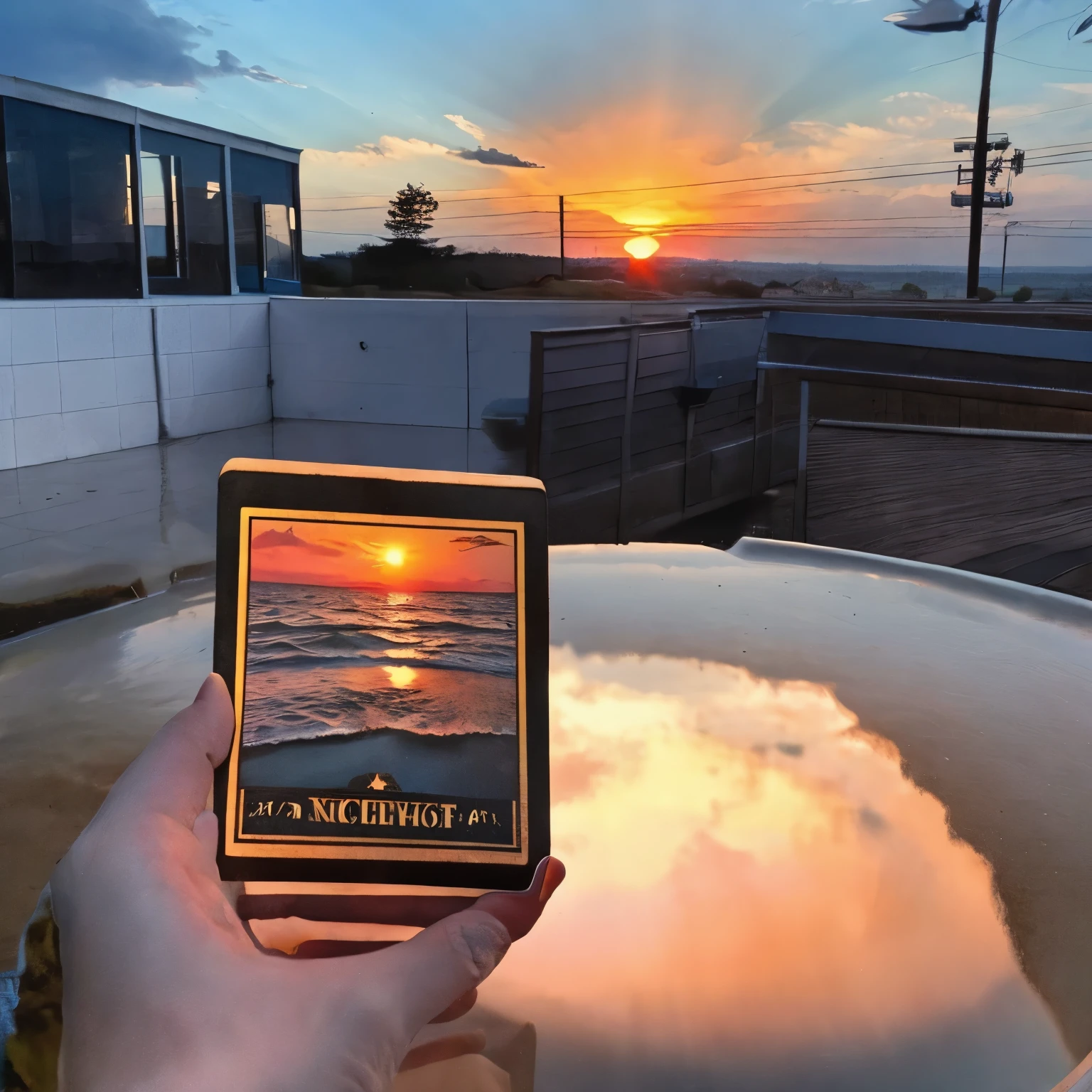 tarot card sunset landscape