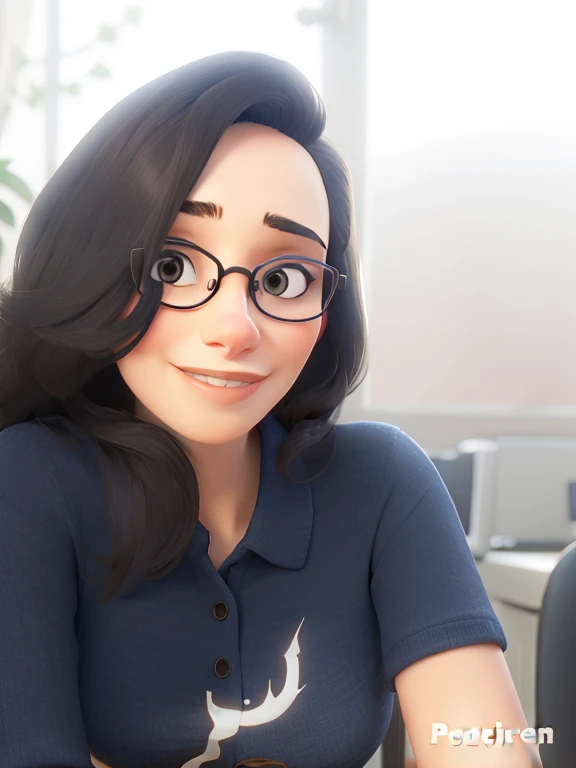 Woman with glasses