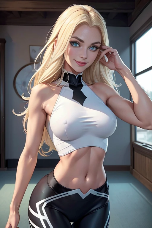1 very slim girl, Blond, USA, happy, white skin, winzig, gewelltes Haar, (Kurzer Yoga-Leggings-Gull-Body, hocken, sehr detaillierter Korpus, very detailliertes Gesicht, sehr kleine Brust, kleiner, thin waist, Seductive Smiling, Eindrucksvolle Pose, shinny skin (detaillierte Augenbrauen, Beautiful eyes, Realistischer Skin, detailliertes Gesicht, Ultra-realistisch, Scharfer und detailreicher Fokus, Kamel-Zeh