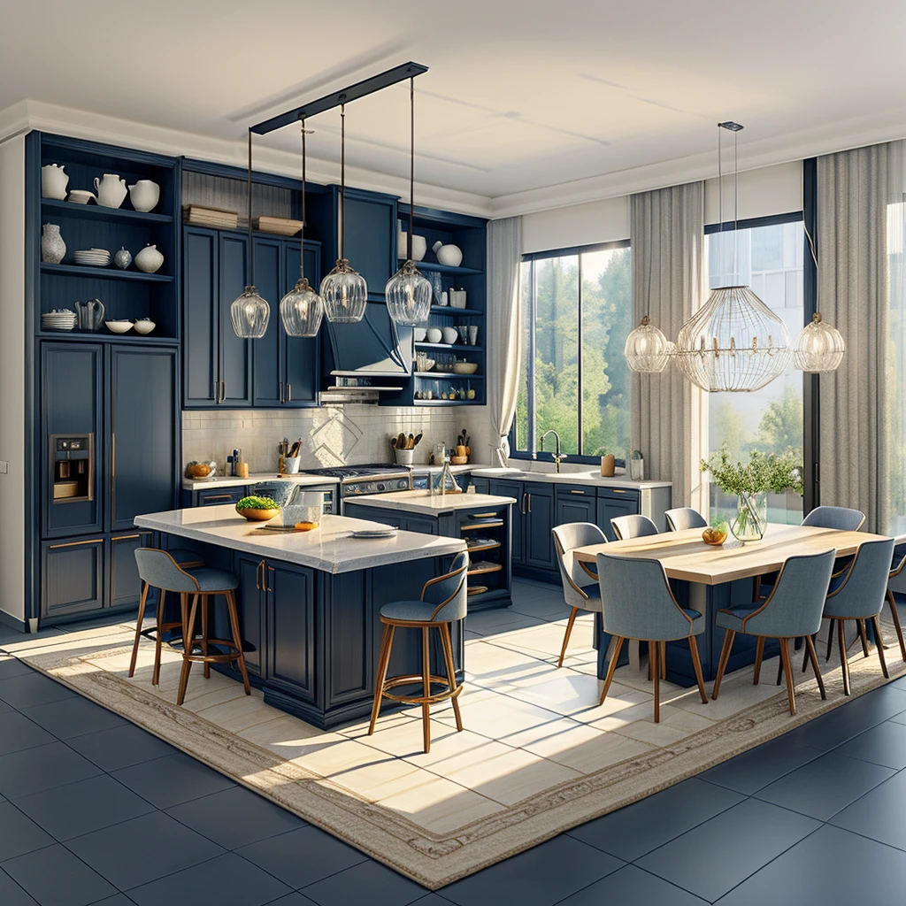 rendering of a modern residential kitchen,  professional render, wide angle exterior 2023, highly detailed render, high quality rendering, realistic render, architectural render, high-quality render, detailed rendering, hyper-realistic render, hyper - realistic render, very realistic 3 d render, high render, realistic rendering, very realistic render